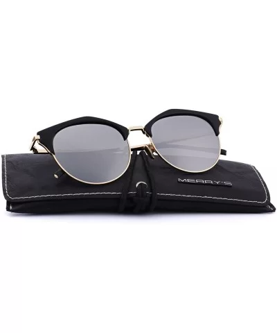 Women Cat Eye Polarized Sunglasses Retro Style Shades UV400 Protection S6503 - Silver - CQ18DKZU3T7 $20.98 Cat Eye