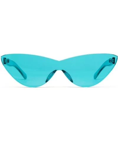 Fashion Frameless Sunglasses Vintage glasses - Lake Blue - CO18SRL6HS0 $18.10 Rectangular
