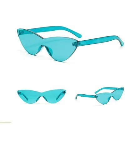 Fashion Frameless Sunglasses Vintage glasses - Lake Blue - CO18SRL6HS0 $18.10 Rectangular