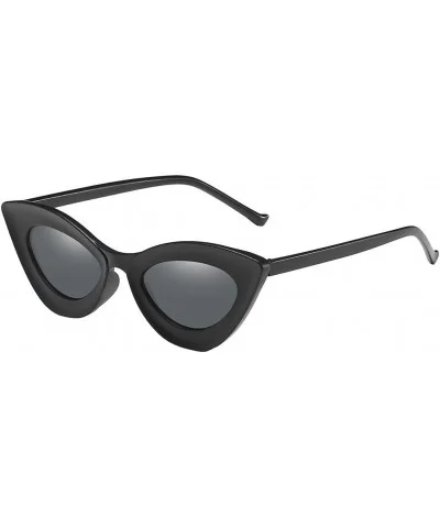 Fashion Women Cat Eye Sunglasses Glasses Shades Vintage Retro Style Luxury Accessory (Black) - Black - CX195N2739T $10.74 Avi...