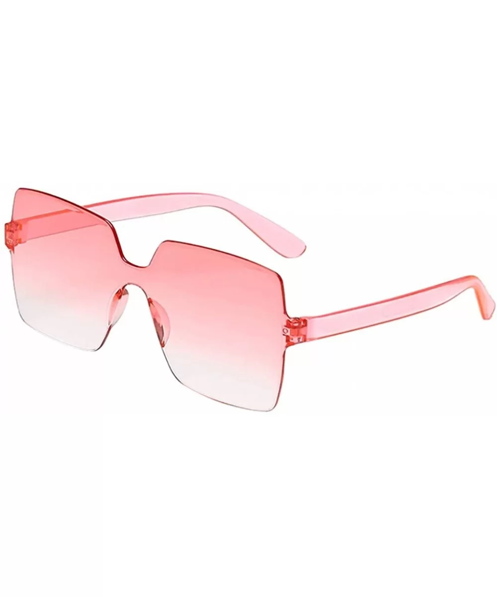 Classic Women Oversized Square Sunglasses Fashion Oversized Square Sunglasses Flat Top Fashion Shades Sunglasses - CQ19073YLE...