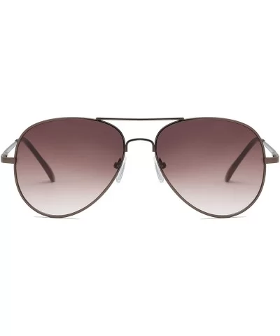 Classic Metal Pilot Aviator Fashion Sunglasses - Bronze - CO18SM2G28Z $18.36 Aviator