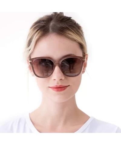 Womens Fashion Cateye Sunglasses - Polarized Eyewear for Driving Fishing - 100% UV400 Protection - CE18LAOM8IW $39.00 Oversized