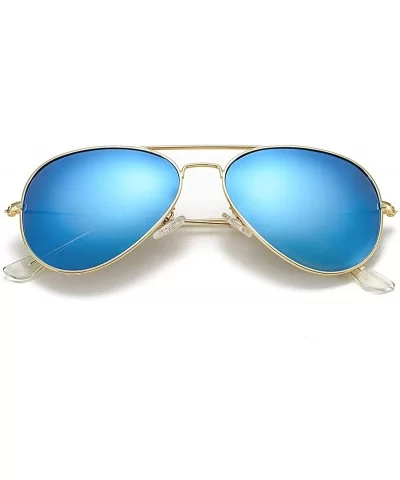 Classic Polarized Aviator Sunglasses for Men Women Mirrored UV400 Protection Lens Metal Frame - CP18S68CH75 $16.70 Sport