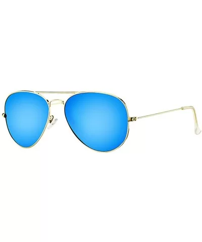 Classic Polarized Aviator Sunglasses for Men Women Mirrored UV400 Protection Lens Metal Frame - CP18S68CH75 $16.70 Sport