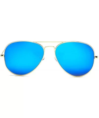 Classic Polarized Aviator Sunglasses for Men Women Mirrored UV400 Protection Lens Metal Frame - CP18S68CH75 $16.70 Sport