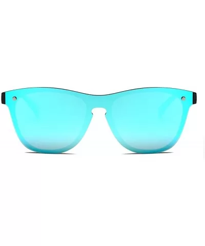 Sunglasses Vintage Protect Eyeglasses - Black Frame Blue Mirror - C8189U8OHNX $13.51 Aviator