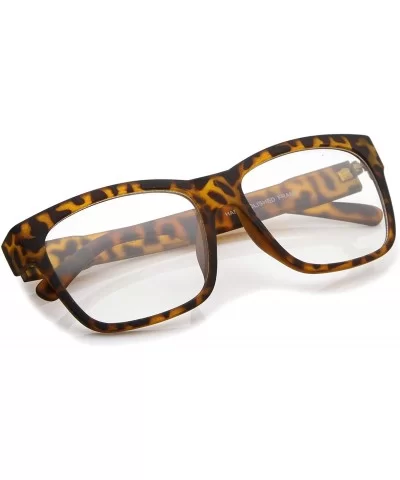 Casual Bold Square Clear Lens Horn Rimmed Eyeglasses 53mm - Matte Tortoise / Clear - C712MZA5PY8 $11.90 Wayfarer