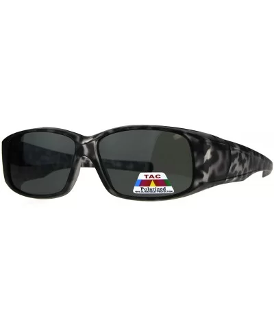 Womens Polarized Matte Tortoise 56mm Fit Over Rectangular Sunglasses - Black Tort - C918DWRZ3ZY $17.75 Oversized