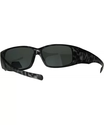 Womens Polarized Matte Tortoise 56mm Fit Over Rectangular Sunglasses - Black Tort - C918DWRZ3ZY $17.75 Oversized