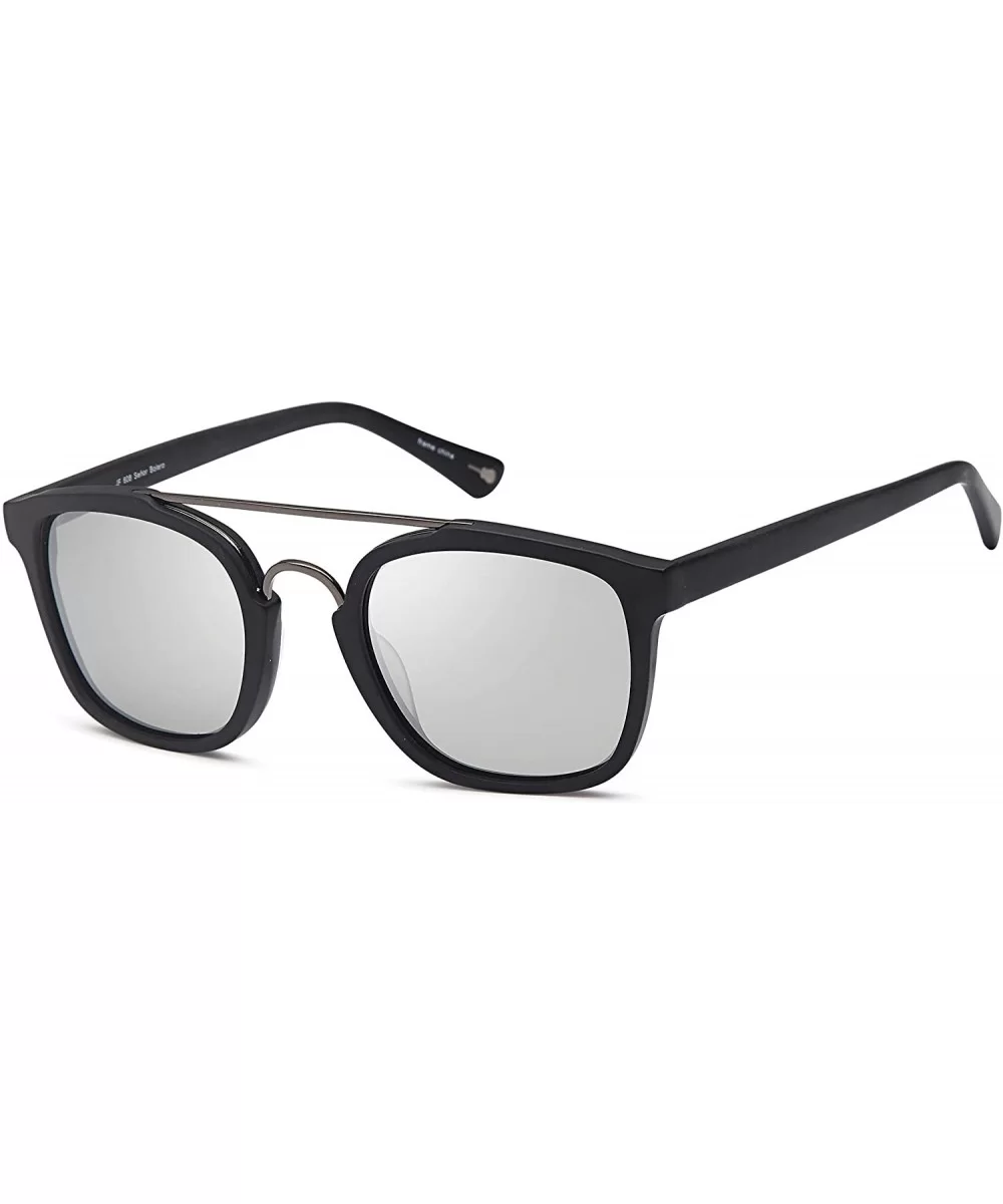 Wayfarer Sunglasses - Men's and Women's Plastic Polarized Shades - Black/Gunmetal - CX18E5S5HQZ $61.81 Wayfarer