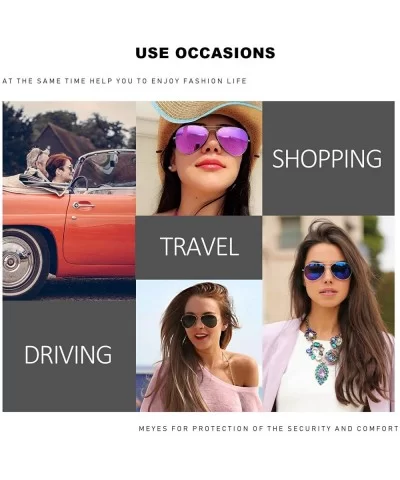 Aviator Sunglasses for Women Polarized Mirrored - Large Metal Frame - UV 400 Protection - CH18GOAKU89 $34.17 Aviator