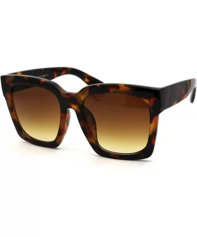 Womens Boyfriend Style Oversize Horned Rim Thick Plastic Sunglasses - C8182WD23O7 $20.07 Oversized