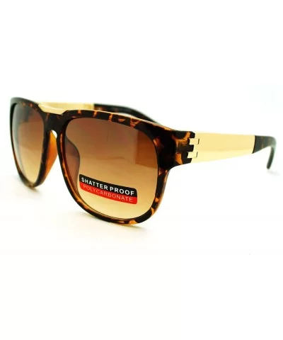 Unisex Fashion Sunglasses Stylish Designer Square Shades - Tortoise - C411Q0P5YV1 $13.52 Square