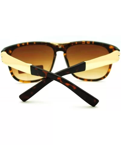 Unisex Fashion Sunglasses Stylish Designer Square Shades - Tortoise - C411Q0P5YV1 $13.52 Square