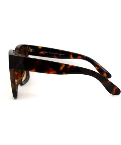 Womens Boyfriend Style Oversize Horned Rim Thick Plastic Sunglasses - C8182WD23O7 $20.07 Oversized