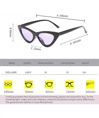 Cat Eye Sunglasses for Women VintageRetro Style Plastic Frame UV 400 Protection - C518S5T79M0 $10.29 Square