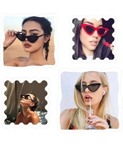 Cat Eye Sunglasses for Women VintageRetro Style Plastic Frame UV 400 Protection - C518S5T79M0 $10.29 Square