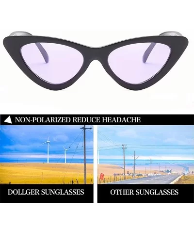 Cat Eye Sunglasses for Women VintageRetro Style Plastic Frame UV 400 Protection - C518S5T79M0 $10.29 Square