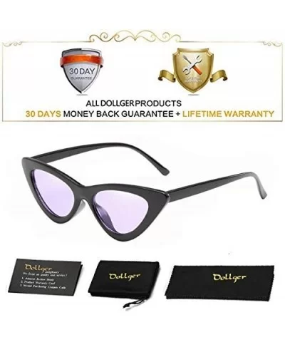 Cat Eye Sunglasses for Women VintageRetro Style Plastic Frame UV 400 Protection - C518S5T79M0 $10.29 Square