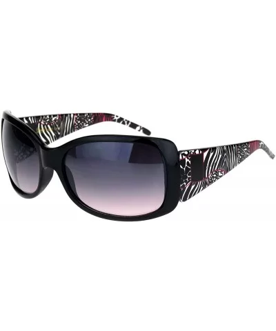 Womens 90s Plastic Warp Rectangular Butterfly Designer Sunglasses - Black Red - C418K0QCYKU $12.13 Rectangular