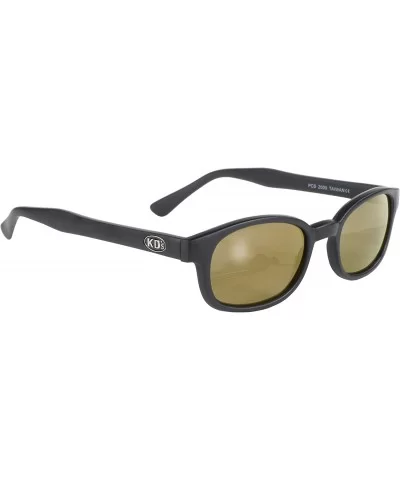 Original KD's Biker Sunglasses (Black Frame/Gold Mirror Lens) - C0112W4C5YN $17.76 Goggle