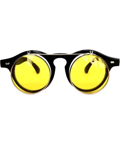 Steampunk Retro Gothic Vintage Colored Metal Round Circle Frame Sunglasses Colored Lens - C9186YZQLX9 $14.60 Round