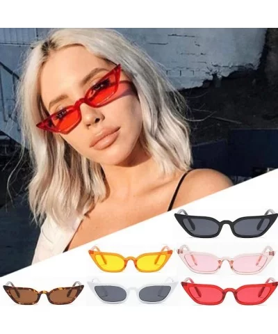 Vintage Cat Eye Sunglasses Retro Small Frame Uv400 Eyewear Fashion Ladies - Pink - CP18RYSYEHY $13.33 Cat Eye