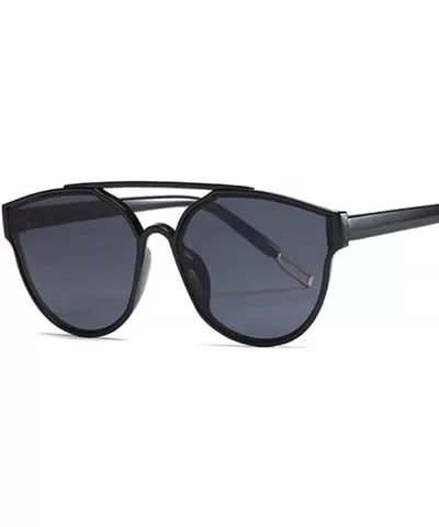 Oversized Cat Eye Sunglasses Women Luxury Transparent Gradient Sun BlackGray - Brown - C918Y4SYNT2 $10.30 Cat Eye