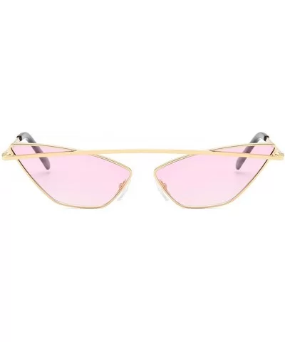 Women's Fashion Cat Eye Shade Sunglasses Girl Sunglasses Integrated Stripe Vintage Glasses - Pink - CU18UIYYZ3Y $11.31 Cat Eye