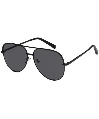 Unisex Sunglasses Retro Black Drive Holiday Oval Non-Polarized UV400 - Black - C718RKGARRR $12.00 Oval