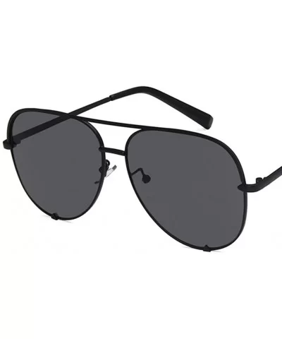 Unisex Sunglasses Retro Black Drive Holiday Oval Non-Polarized UV400 - Black - C718RKGARRR $12.00 Oval