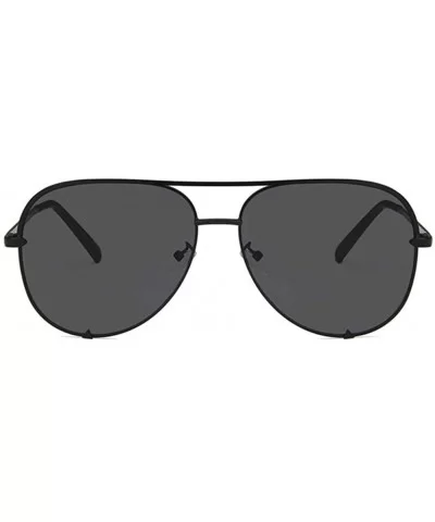 Unisex Sunglasses Retro Black Drive Holiday Oval Non-Polarized UV400 - Black - C718RKGARRR $12.00 Oval