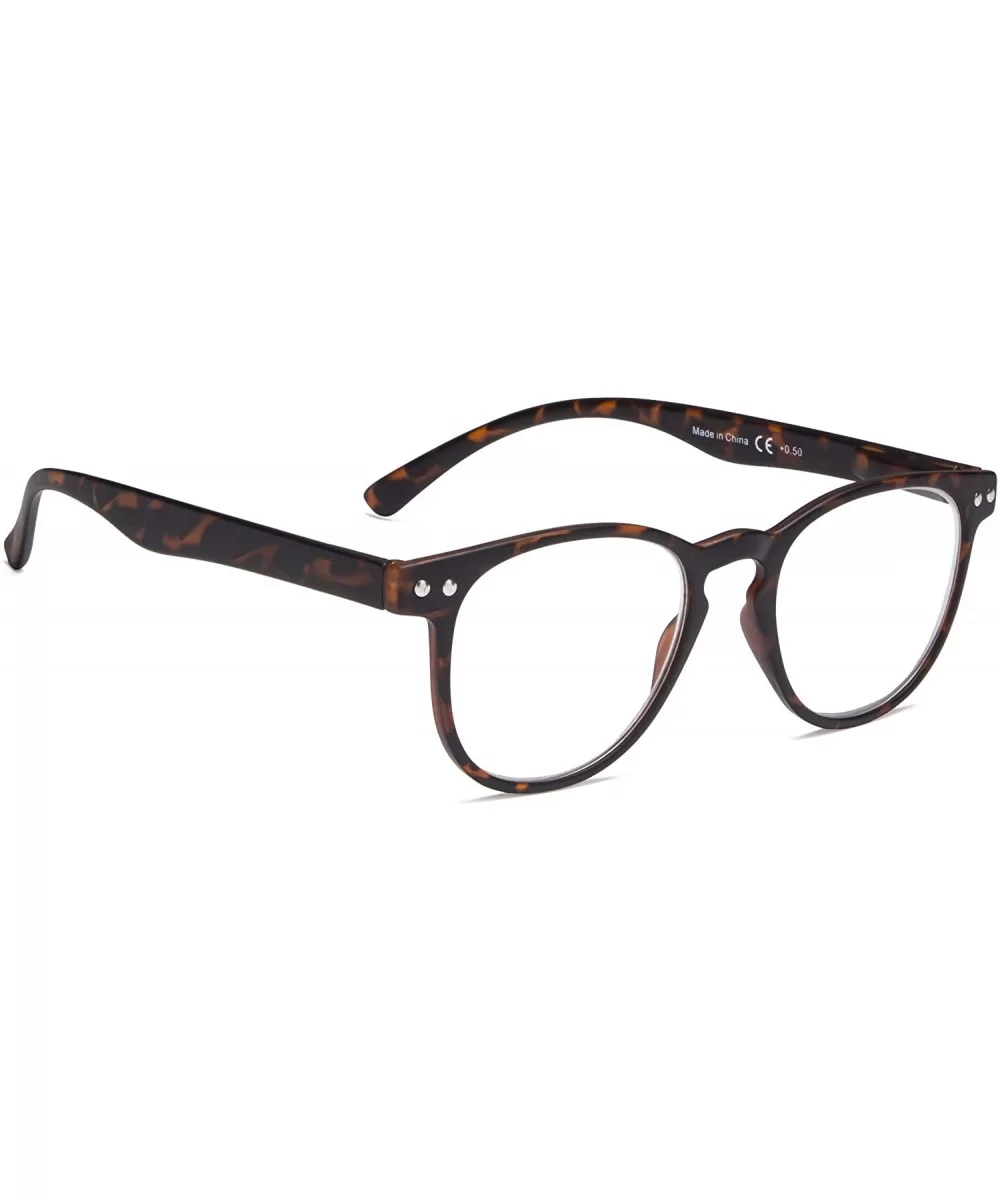 Retro Round Reading Glasses Women - Tortoise - CK18KC25UMT $12.49 Round