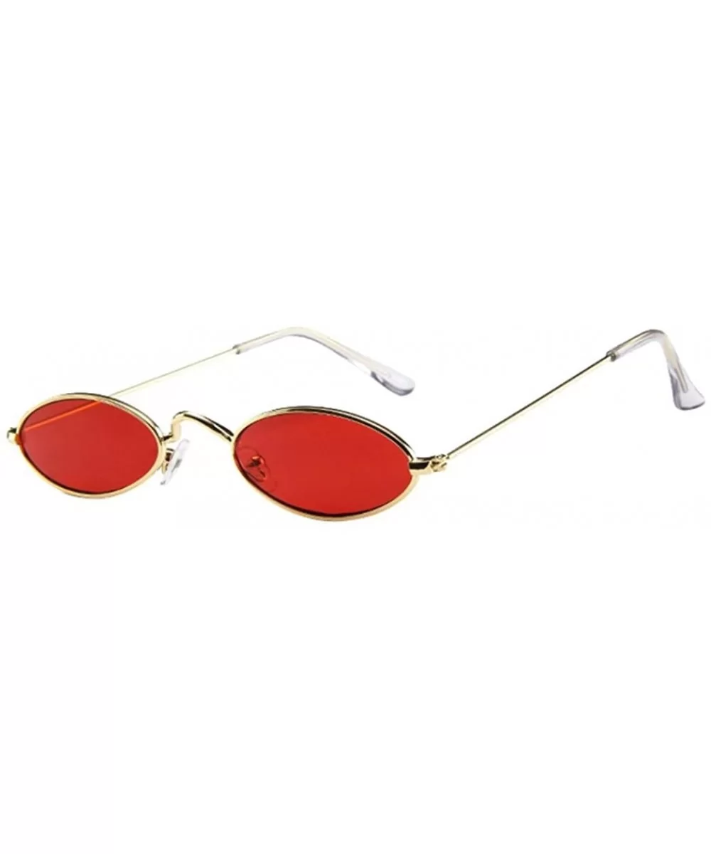 Women's Men Sunglasses-Retro Sunglasses Shades Oval Small Face Sun Glasses - C - C518E48EL74 $11.64 Round