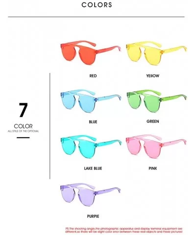 Vintage Round Eyewear Women Brand Designer Retro Candy Color Party Sunglasses Eyewears - Yellow - C018ME5NK92 $14.69 Oval