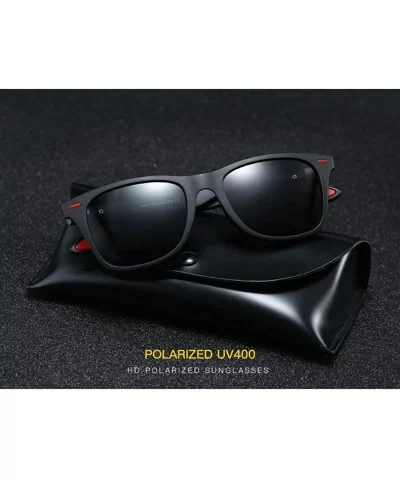 TR90 Spectacle Frame TAC1.1 Polarized Sunglasses Men's Cycling Driving Sunglasses - Sand Black Grey C1 - CW1905RSKCR $24.56 S...