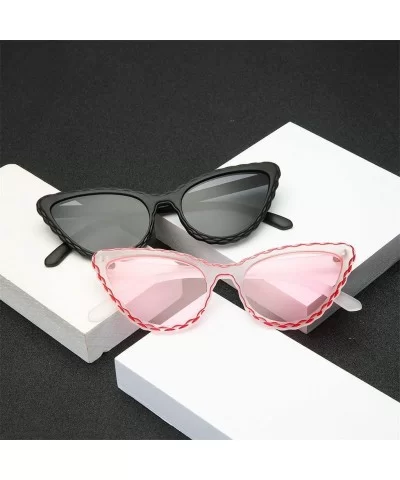 Women's Fashion Cat Eye Shade Sunglasses Integrated Stripe Vintage Glasses - A - C418RYZMQ2S $10.38 Cat Eye