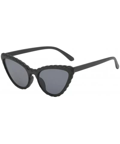 Women's Fashion Cat Eye Shade Sunglasses Integrated Stripe Vintage Glasses - A - C418RYZMQ2S $10.38 Cat Eye