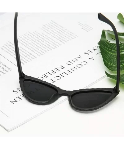 Women's Fashion Cat Eye Shade Sunglasses Integrated Stripe Vintage Glasses - A - C418RYZMQ2S $10.38 Cat Eye