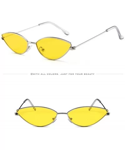 Mens Womens Small Frame Cat Eye Oval Retro Vintage Sunglasses Eyeglasses - C - CO193XHZUNY $13.32 Sport