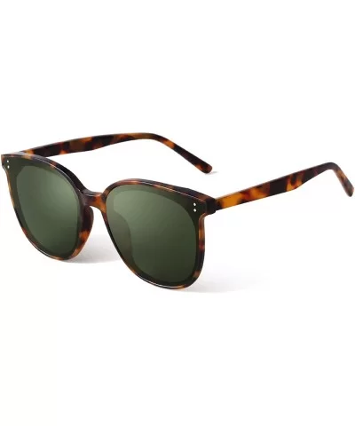 Round Sunglasses for Women Oversized Retro Sun Glasses Designer Shades - 01-tortoise Frame/G15 Lens - CN194ANSGTG $17.29 Over...