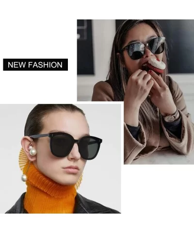 Round Sunglasses for Women Oversized Retro Sun Glasses Designer Shades - 01-tortoise Frame/G15 Lens - CN194ANSGTG $17.29 Over...