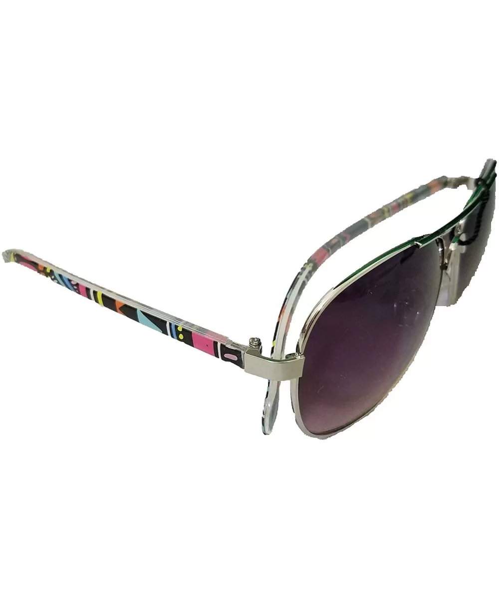 Chevron Aztec Checkered Eyewear Glasses Western Aviator Sunglasses Jp - Multi Color - CD184H266NM $13.57 Aviator