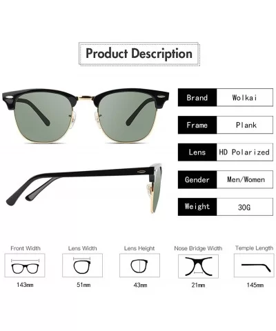 Glass Lens Sunglasses for Men and Women Plank Frame Metal Hinge Fashion Driving Vintage Sun Glasses - CA1948RWT5L $38.10 Sport