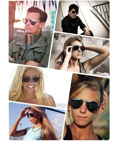 Unisex Polarized Sunglasses&UV400 Blue Light Blocking Glasses-Stylish for Men/Women - Dc3039-c4 - CP18QGADK58 $39.43 Aviator