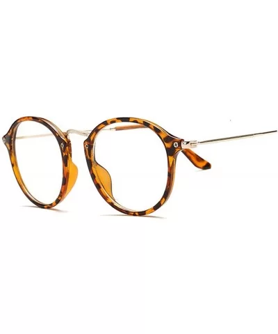 Men Vintage Round Glasses Frame Women Lens Myopia Optical Mirror Simple Metal Cat Eye Clear Eyewear Frames - CE198ZQNH9D $56....