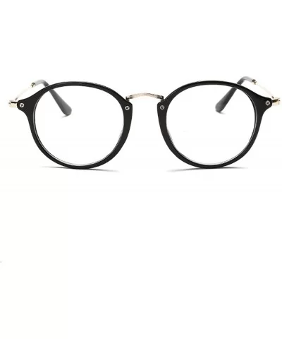 Men Vintage Round Glasses Frame Women Lens Myopia Optical Mirror Simple Metal Cat Eye Clear Eyewear Frames - CE198ZQNH9D $56....