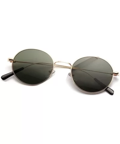 Retro Classic Luxury Mirror Round Sunglasses Men Sun Glasses Women Vintage Metal Frame Lens Eyewear UV400 - 1 - C1198ZN5DIW $...