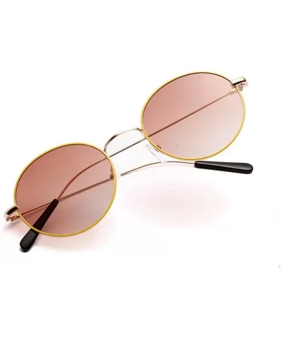 Retro Classic Luxury Mirror Round Sunglasses Men Sun Glasses Women Vintage Metal Frame Lens Eyewear UV400 - 1 - C1198ZN5DIW $...